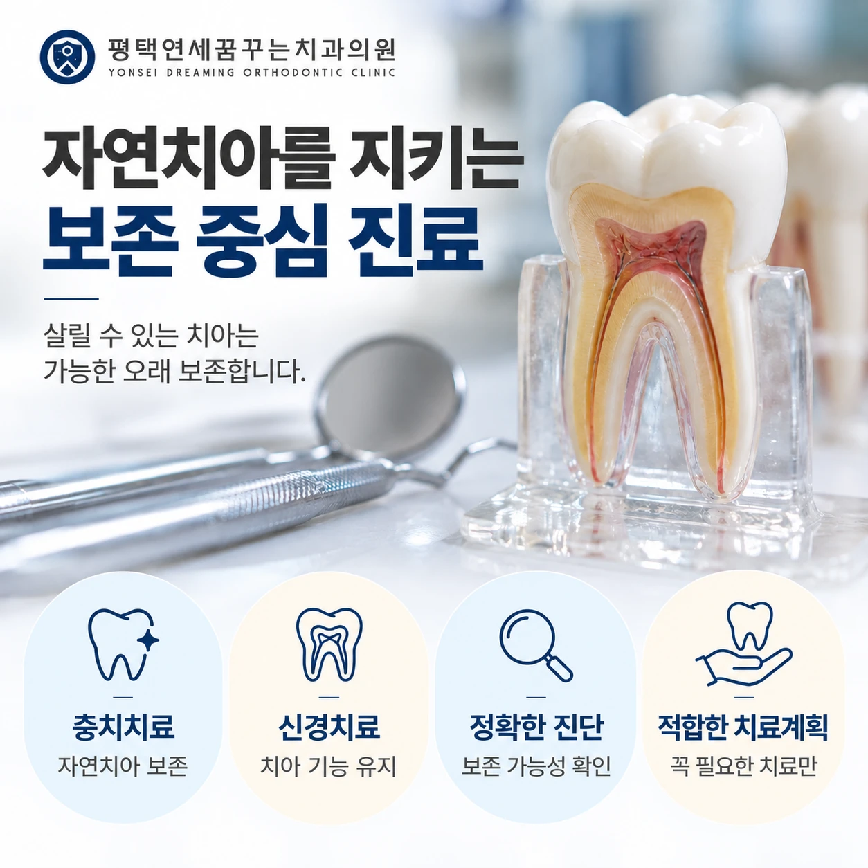 치과소개 진료 안내: 자연치아를 지키는 진료를 중요하게 생각하는 이유는 무엇인가요?